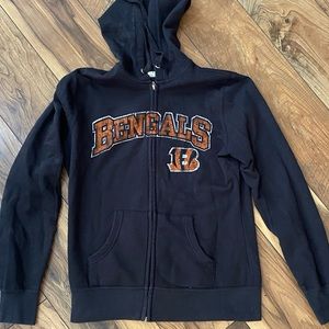 Bengals Zip Up Hoodie NFL small super bowl Cincinnati